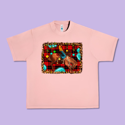 Christmas Rodeo Cowboy Urban Heavy Tee Designed By Jahusdesignshop