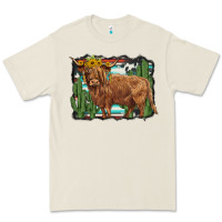 Bone western cactus highland cow Premium Tee - BarkalooDesign