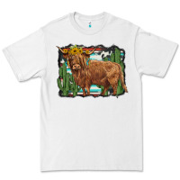 White western cactus highland cow Premium Tee - BarkalooDesign