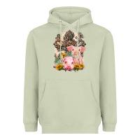 Matcha Western Pigs with Crosses Heavyweight Hoodie - LillyAllenDesigns