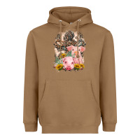 Toasted Coconut Western Pigs with Crosses Heavyweight Hoodie - LillyAllenDesigns