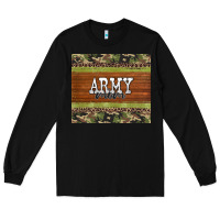 Black army mom leopard glitter camouflage Long Sleeve Tee - BarkalooDesign