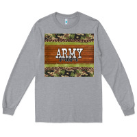 Heather Grey army mom leopard glitter camouflage Long Sleeve Tee - BarkalooDesign