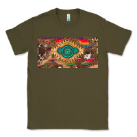 Army Green western gemstone and leopard with serape licanse plate Classic Tee - Artiststas