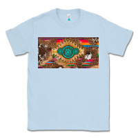 Dusty Blue western gemstone and leopard with serape licanse plate Classic Tee - Artiststas