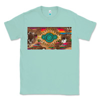 Seafoam western gemstone and leopard with serape licanse plate Classic Tee - Artiststas