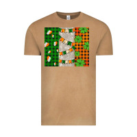 Irish Flag With Shamrocks And Heart Vintage Tee | Teevron