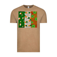 Vintage Coffee irish flag with shamrocks and heart Vintage Tee - AdoDesignShop