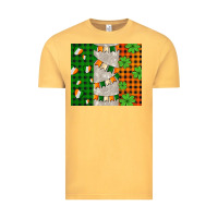 Vintage Mustard irish flag with shamrocks and heart Vintage Tee - AdoDesignShop