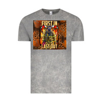 Cloud Rock first in last out firefighter Vintage Tee - AdoDesignShop