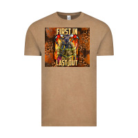 Vintage Coffee first in last out firefighter Vintage Tee - AdoDesignShop
