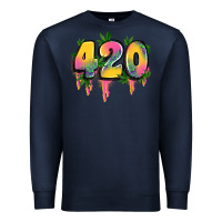 Navy 420 cannabis Premium Sweatshirt - Artiststas