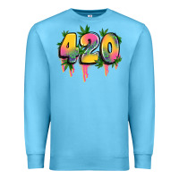 Ocean Blue 420 cannabis Premium Sweatshirt - Artiststas