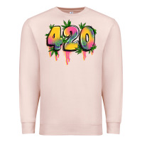 Pale Pink 420 cannabis Premium Sweatshirt - Artiststas