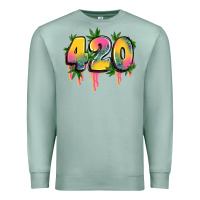 Seafoam 420 cannabis Premium Sweatshirt - Artiststas