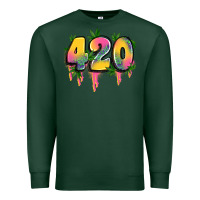 Sports Green 420 cannabis Premium Sweatshirt - Artiststas