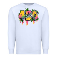 White 420 cannabis Premium Sweatshirt - Artiststas