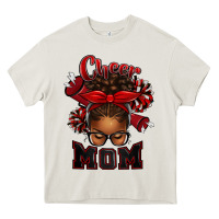 Cream cheer mom afro messy bun Heavy Core Tee - texasbilliewilder