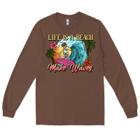 Chestnut Life is a beach make waves skeleton Long Sleeve Tee - NancyCooperArtShop