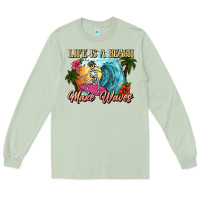 Matcha Life is a beach make waves skeleton Long Sleeve Tee - NancyCooperArtShop