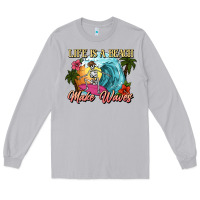 Moon Dust Life is a beach make waves skeleton Long Sleeve Tee - NancyCooperArtShop