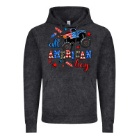 Vintage Black all american boy  monsterr truck Vintage Hoodie - AdoDesignShop