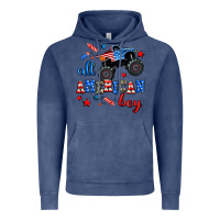 Vintage Denim all american boy  monsterr truck Vintage Hoodie - AdoDesignShop