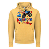 Vintage Mustard all american boy  monsterr truck Vintage Hoodie - AdoDesignShop