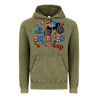 Vintage Olive all american boy  monsterr truck Vintage Hoodie - AdoDesignShop