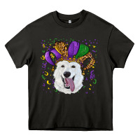 Asphalt mardi gras hat  white shepherd Heavy Core Tee - RanaPortraitStore