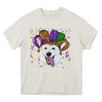 Cream mardi gras hat  white shepherd Heavy Core Tee - RanaPortraitStore