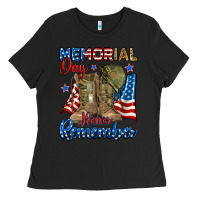 Black memorial day honor remember Ladies Tee - RanaPortraitStore