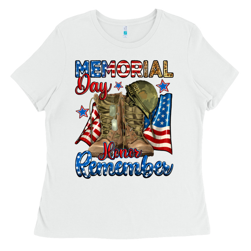 Memorial Day Honor Remember Ladies Tee by RanaPortraitStore | Teevron