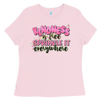 Bubblegum Pink kindness is free sprinkle it everywhere Ladies Tee - JahusDesignShop