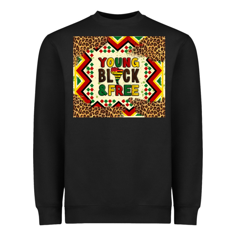 Young Black And Free Heavyweight Sweatshirt by Artiststas | Teevron