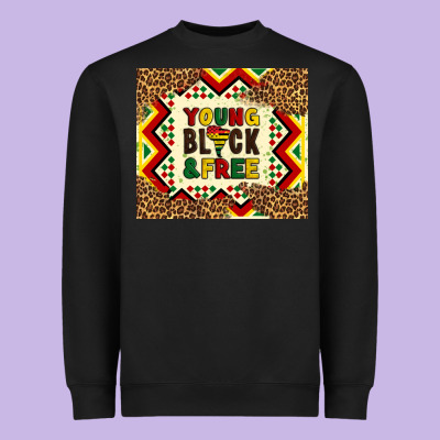 Young Black And Free Heavyweight Sweatshirt Designed By Artiststas