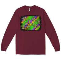 Burgundy mardi gras fleur de lis background Long Sleeve Tee - Jasminsmagicworld