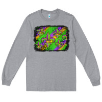 Heather Grey mardi gras fleur de lis background Long Sleeve Tee - Jasminsmagicworld