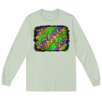 Matcha mardi gras fleur de lis background Long Sleeve Tee - Jasminsmagicworld