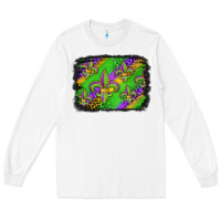 White mardi gras fleur de lis background Long Sleeve Tee - Jasminsmagicworld