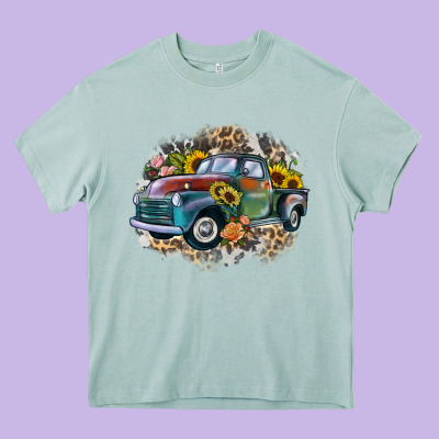 Vintage Truck Western Heavy Core Tee Designed By Zillion Design Studio