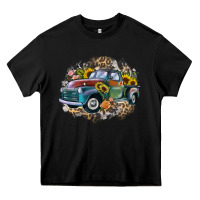 Black vintage truck western Heavy Core Tee - Zillion Design Studio