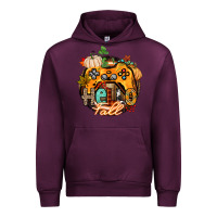 Mauve Wine hello fall gamer Urban Hoodie - CowGirlArtShop