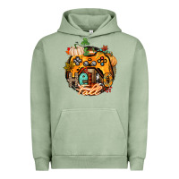 Pigment Oil Green hello fall gamer Urban Hoodie - CowGirlArtShop