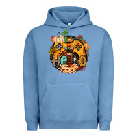 Pigment Pebble Blue hello fall gamer Urban Hoodie - CowGirlArtShop