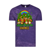 Cloud Purple hangin with my gnomes with rainbow Vintage Tee - AdoDesignShop