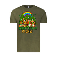 Vintage Olive hangin with my gnomes with rainbow Vintage Tee - AdoDesignShop