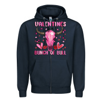 Valentines Is A Bunch Of Bull Zipper Hoodie | Teevron