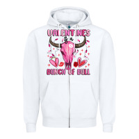 White valentines is a bunch of bull Zipper Hoodie - MaliasSmallBusiness