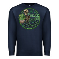 Navy never enough plants Premium Sweatshirt - Artiststas